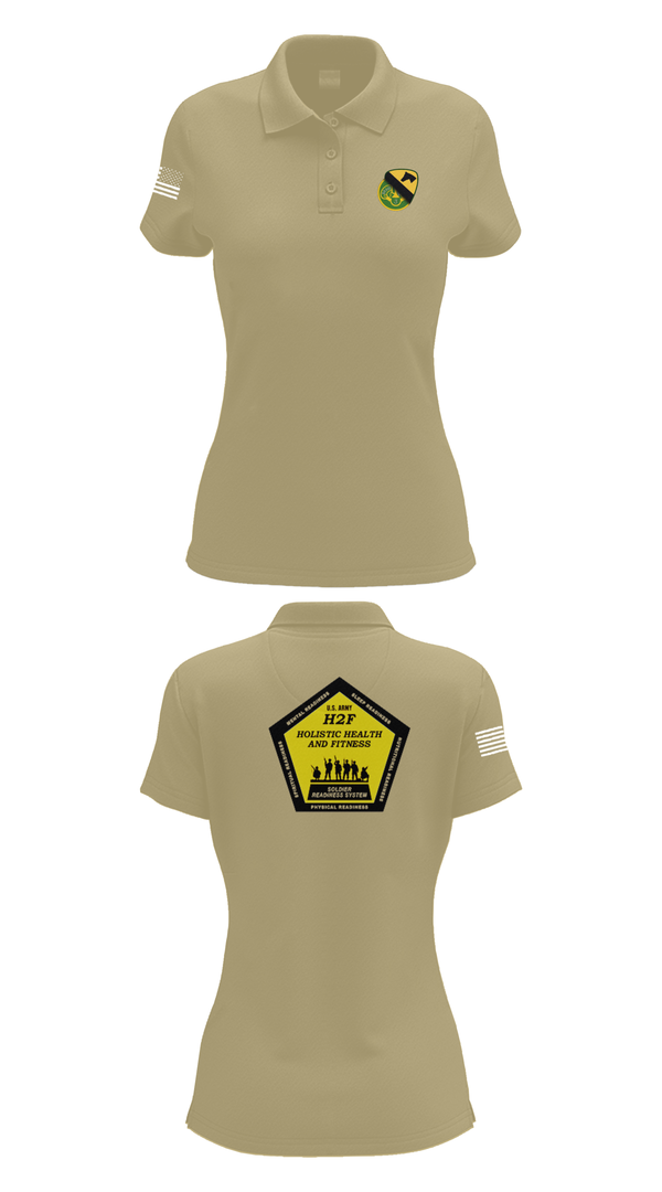 Womens Short Sleeve Performance Polo, 1st Cav 3CR, , Teamtime, Team time, sublimation, custom sports apparel, team uniforms, spirit wear, spiritwear, sports uniforms, custom shirts, team store, custom team store, fundraiser sports, apparel fundraiser