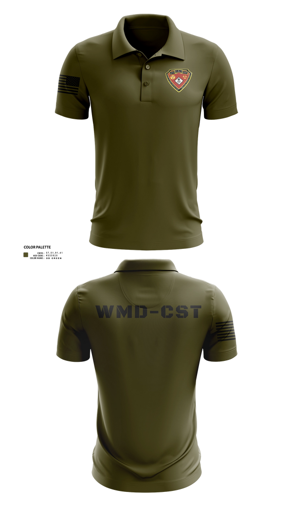 Short Sleeve Performance Polo, 2nd WMD CST, Army, Teamtime, Team time, sublimation, custom sports apparel, team uniforms, spirit wear, spiritwear, sports uniforms, custom shirts, team store, custom team store, fundraiser sports, apparel fundraiser