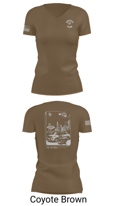 Columbus Division of Police- 8C Company 60108409 Women's Short Sleeve V-neck Shirt - 8