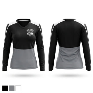 Womens Long Sleeve Vneck Shirt, Vanta, Men's Basketball, Teamtime, Team time, sublimation, custom sports apparel, team uniforms, spirit wear, spiritwear, sports uniforms, custom shirts, team store, custom team store, fundraiser sports, apparel fundraiser