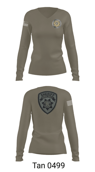 Womens Long Sleeve Vneck Shirt, School Resource Officer, Police, Teamtime, Team time, sublimation, custom sports apparel, team uniforms, spirit wear, spiritwear, sports uniforms, custom shirts, team store, custom team store, fundraiser sports, apparel fundraiser