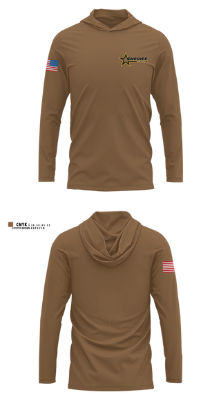 Long Sleeve hooded sunshirt, Pepin County Sheriff's Office, Police, Teamtime, Team time, sublimation, custom sports apparel, team uniforms, spirit wear, spiritwear, sports uniforms, custom shirts, team store, custom team store, fundraiser sports, apparel fundraiser