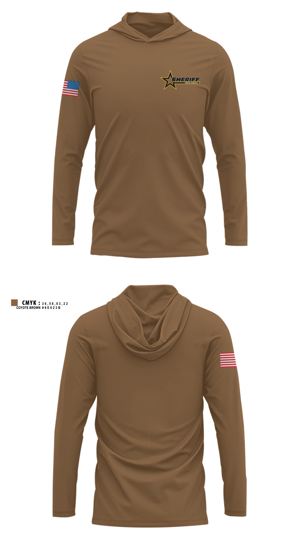 Long Sleeve hooded sunshirt, Pepin County Sheriff's Office, Police, Teamtime, Team time, sublimation, custom sports apparel, team uniforms, spirit wear, spiritwear, sports uniforms, custom shirts, team store, custom team store, fundraiser sports, apparel fundraiser