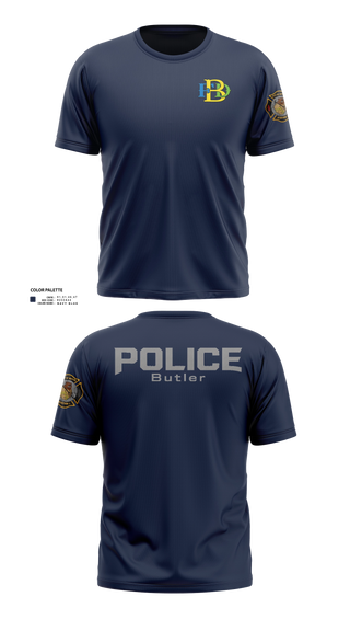 Old School Cotton Feel Shirt, Butler Police Department, Police, Teamtime, Team time, sublimation, custom sports apparel, team uniforms, spirit wear, spiritwear, sports uniforms, custom shirts, team store, custom team store, fundraiser sports, apparel fundraiser