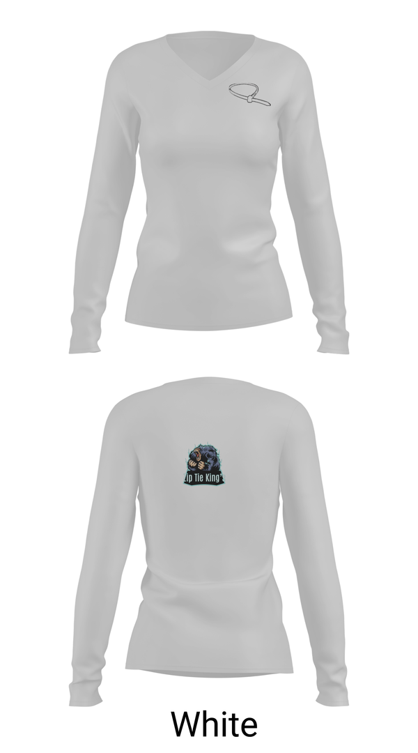 Womens Long Sleeve Vneck Shirt, Zip Tie King’s, , Teamtime, Team time, sublimation, custom sports apparel, team uniforms, spirit wear, spiritwear, sports uniforms, custom shirts, team store, custom team store, fundraiser sports, apparel fundraiser