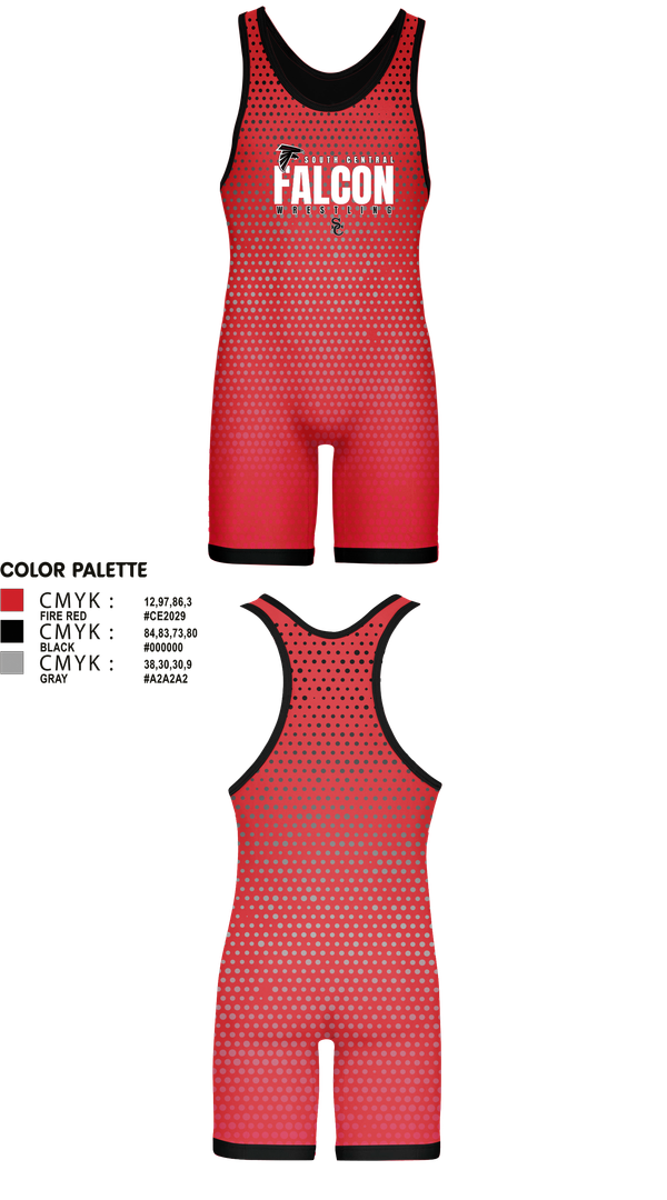 Wrestling Singlet, Soutch Central High School Falcons, Wrestling, Teamtime, Team time, sublimation, custom sports apparel, team uniforms, spirit wear, spiritwear, sports uniforms, custom shirts, team store, custom team store, fundraiser sports, apparel fundraiser