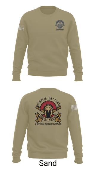Crew Neck Sweatshirt, Charlie BTRY 2-114th FA, , Teamtime, Team time, sublimation, custom sports apparel, team uniforms, spirit wear, spiritwear, sports uniforms, custom shirts, team store, custom team store, fundraiser sports, apparel fundraiser