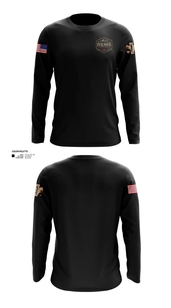 Long Sleeve Performance Shirt, Rapid Emergency Management, EMS/EMT, Teamtime, Team time, sublimation, custom sports apparel, team uniforms, spirit wear, spiritwear, sports uniforms, custom shirts, team store, custom team store, fundraiser sports, apparel fundraiser