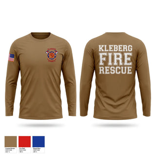 Long Sleeve Performance Shirt, Kleberg County Fire & Rescue, Fire Department, Teamtime, Team time, sublimation, custom sports apparel, team uniforms, spirit wear, spiritwear, sports uniforms, custom shirts, team store, custom team store, fundraiser sports, apparel fundraiser