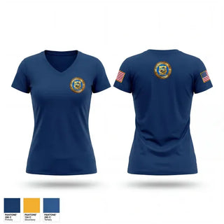Womens Short Sleeve Vneck Shirt, Olive Branch Police Department, Police, Teamtime, Team time, sublimation, custom sports apparel, team uniforms, spirit wear, spiritwear, sports uniforms, custom shirts, team store, custom team store, fundraiser sports, apparel fundraiser