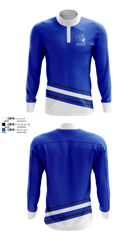 Quarter Zip Jacket, Wayne Community High School Band, Spirit Store, Teamtime, Team time, sublimation, custom sports apparel, team uniforms, spirit wear, spiritwear, sports uniforms, custom shirts, team store, custom team store, fundraiser sports, apparel fundraiser