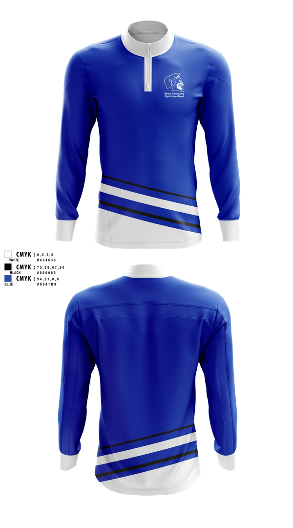 Quarter Zip Jacket, Wayne Community High School Band, Spirit Store, Teamtime, Team time, sublimation, custom sports apparel, team uniforms, spirit wear, spiritwear, sports uniforms, custom shirts, team store, custom team store, fundraiser sports, apparel fundraiser
