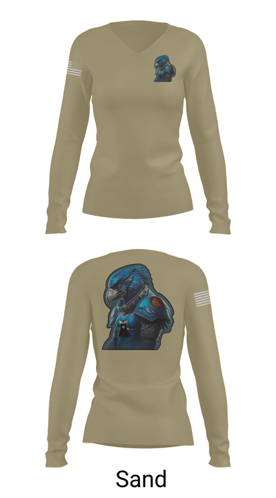 Battlehawks 56996020 Women's Long Sleeve V-neck Shirt - 97