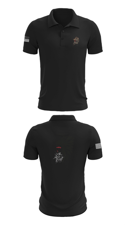 101st airborne 1-327 35416174 Short Sleeve Performance Polo - 27