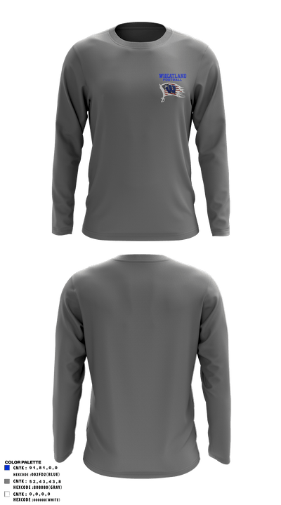 Wheatland youth football and cheer 53677637 Long Sleeve Performance Polo - 4