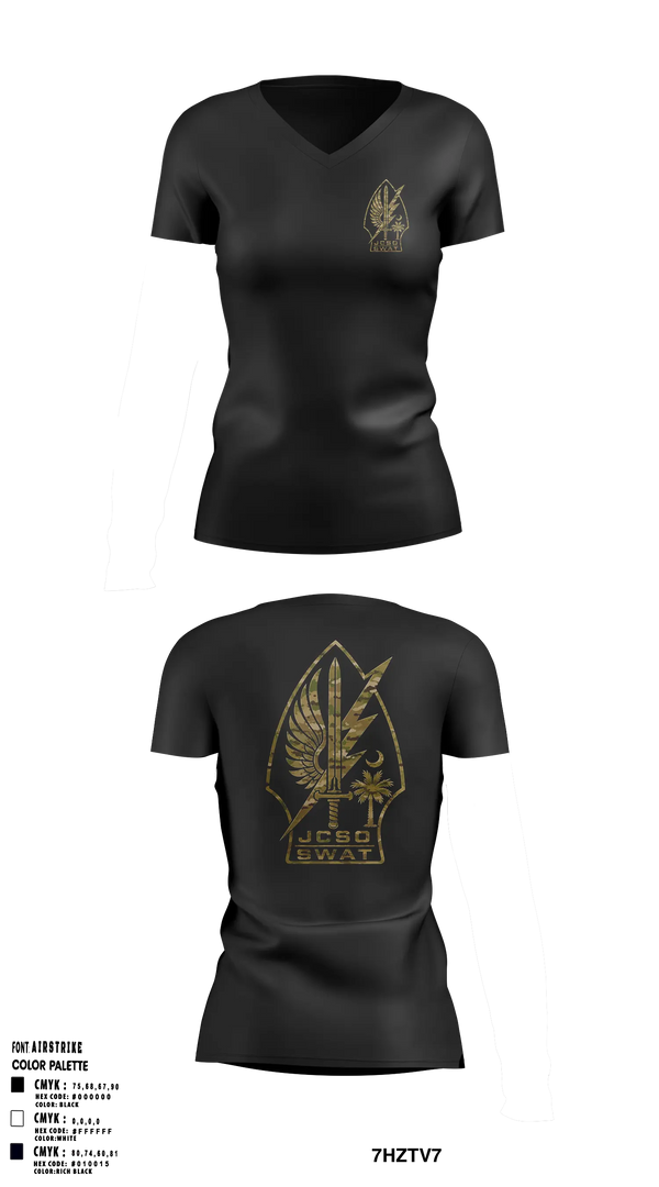 Womens Short Sleeve Vneck Shirt, JCSO SWAT1, Police, Teamtime, Team time, sublimation, custom sports apparel, team uniforms, spirit wear, spiritwear, sports uniforms, custom shirts, team store, custom team store, fundraiser sports, apparel fundraiser