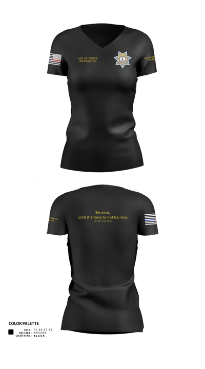 VFMA Use of Force Women's Short Sleeve V-neck Shirt - 500