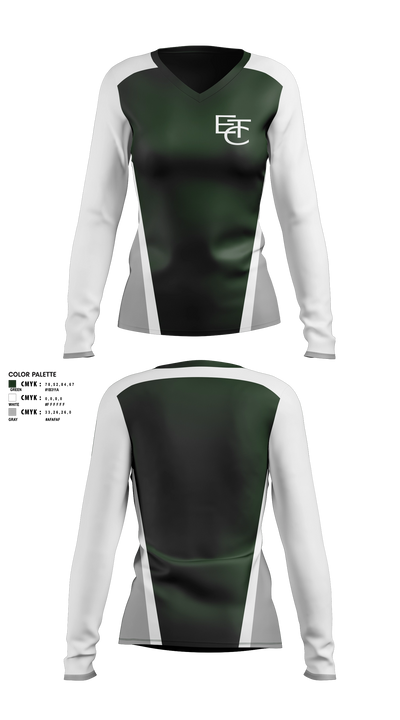 Endeavour Training Club Women's Long Sleeve V-neck Shirt - 3
