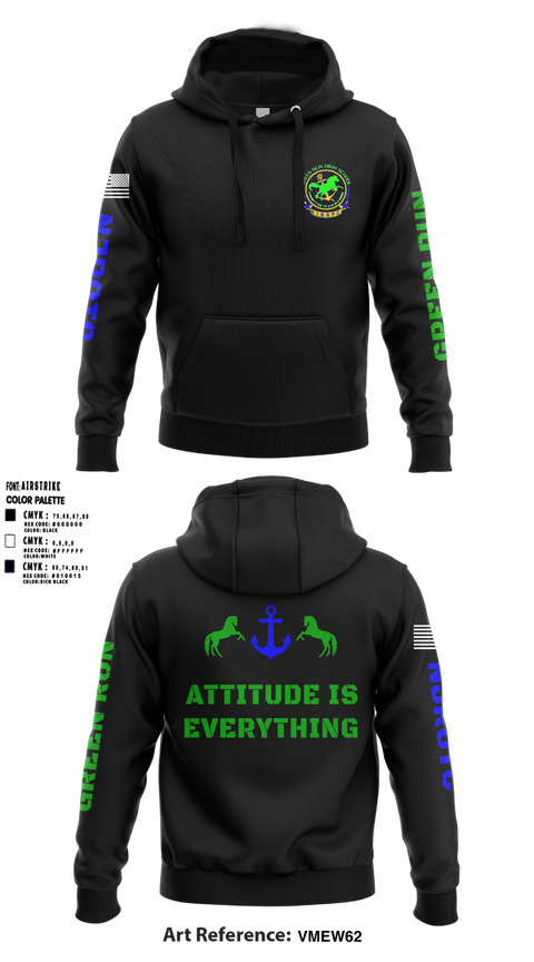 Hoodie, Green Run High School NJROTC, Navy, Teamtime, Team time, sublimation, custom sports apparel, team uniforms, spirit wear, spiritwear, sports uniforms, custom shirts, team store, custom team store, fundraiser sports, apparel fundraiser