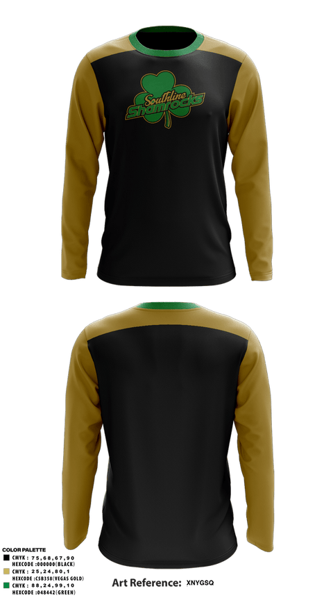 Long Sleeve Performance Shirt, 11U Southline Shamrocks, Baseball, Teamtime, Team time, sublimation, custom sports apparel, team uniforms, spirit wear, spiritwear, sports uniforms, custom shirts, team store, custom team store, fundraiser sports, apparel fundraiser