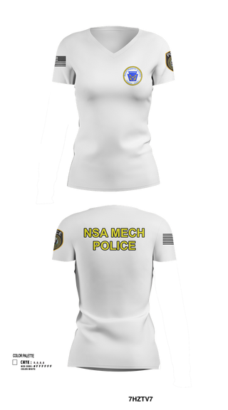 Womens Short Sleeve Vneck Shirt, NSA Mechanicsburg, , Teamtime, Team time, sublimation, custom sports apparel, team uniforms, spirit wear, spiritwear, sports uniforms, custom shirts, team store, custom team store, fundraiser sports, apparel fundraiser