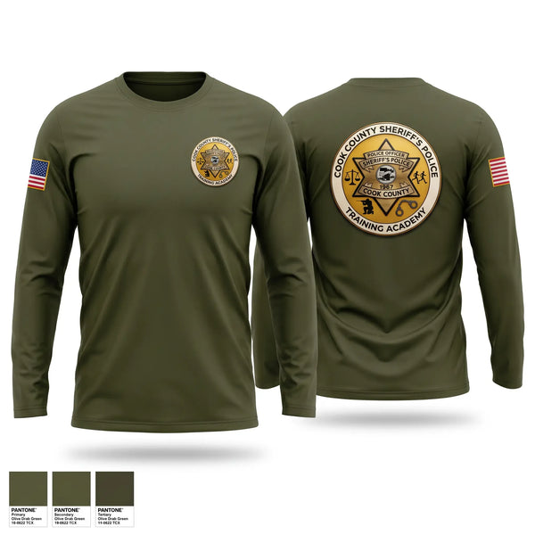 Long Sleeve Performance Shirt, Cook County Sheriff Police Training Academy, Police, Teamtime, Team time, sublimation, custom sports apparel, team uniforms, spirit wear, spiritwear, sports uniforms, custom shirts, team store, custom team store, fundraiser sports, apparel fundraiser