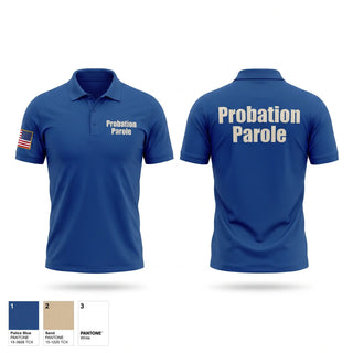 Short Sleeve Performance Polo, Probation & Parole, Police, Teamtime, Team time, sublimation, custom sports apparel, team uniforms, spirit wear, spiritwear, sports uniforms, custom shirts, team store, custom team store, fundraiser sports, apparel fundraiser