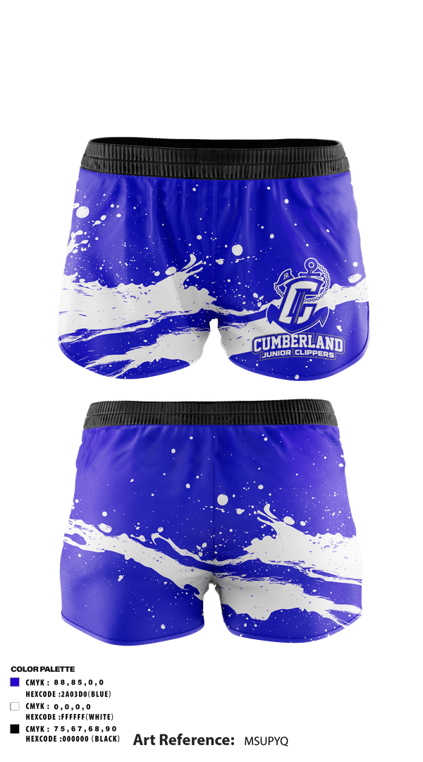 Track Shorts, Cumberland Junior Clippers, , Teamtime, Team time, sublimation, custom sports apparel, team uniforms, spirit wear, spiritwear, sports uniforms, custom shirts, team store, custom team store, fundraiser sports, apparel fundraiser