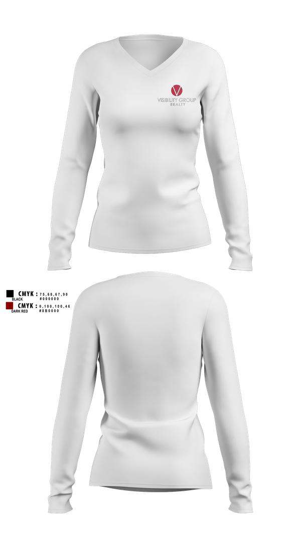 Womens Long Sleeve Vneck Shirt, Keller Williams realty, , Teamtime, Team time, sublimation, custom sports apparel, team uniforms, spirit wear, spiritwear, sports uniforms, custom shirts, team store, custom team store, fundraiser sports, apparel fundraiser