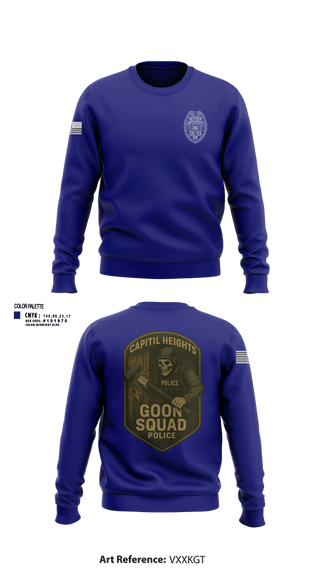 Crew Neck Sweatshirt, Capitol Heights Police Dept., Police, Teamtime, Team time, sublimation, custom sports apparel, team uniforms, spirit wear, spiritwear, sports uniforms, custom shirts, team store, custom team store, fundraiser sports, apparel fundraiser