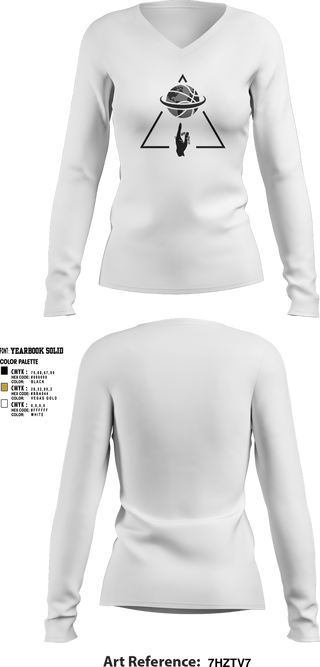 Womens Long Sleeve Vneck Shirt, Ball Placement, Men's Basketball, Teamtime, Team time, sublimation, custom sports apparel, team uniforms, spirit wear, spiritwear, sports uniforms, custom shirts, team store, custom team store, fundraiser sports, apparel fundraiser