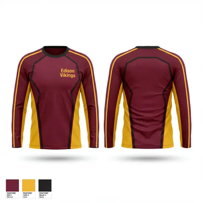 Edison Vikings 2506250 Long Sleeve Performance Shirt 1