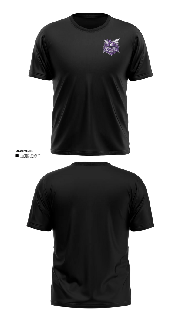 Soft Poly Tee Cotton Like Feel, North Shore Swarm Rugby, Rugby, Teamtime, Team time, sublimation, custom sports apparel, team uniforms, spirit wear, spiritwear, sports uniforms, custom shirts, team store, custom team store, fundraiser sports, apparel fundraiser