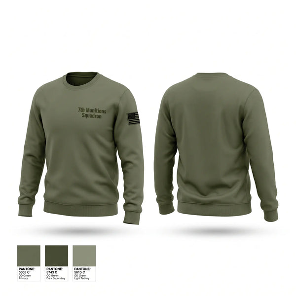 Crew Neck Sweatshirt, 7th Munitions Squadron, Air Force, Teamtime, Team time, sublimation, custom sports apparel, team uniforms, spirit wear, spiritwear, sports uniforms, custom shirts, team store, custom team store, fundraiser sports, apparel fundraiser