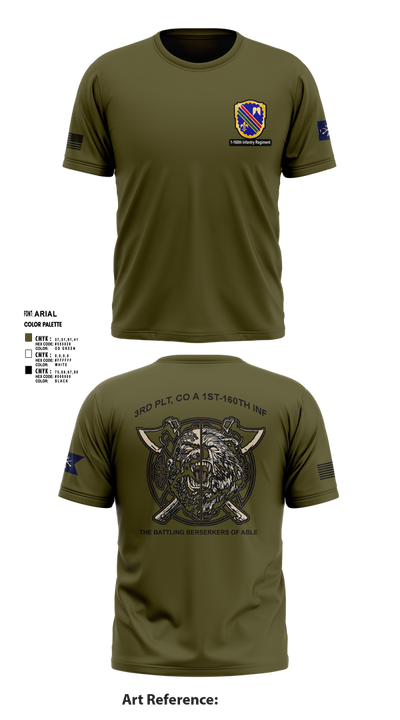 Co A, 1st-160th INF, 79th IBCT 97835057 Short Sleeve Performance Shirt - 1