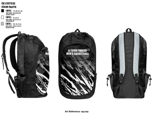 Gear Bag, A-Town Eagles, Men's Basketball, Teamtime, Team time, sublimation, custom sports apparel, team uniforms, spirit wear, spiritwear, sports uniforms, custom shirts, team store, custom team store, fundraiser sports, apparel fundraiser