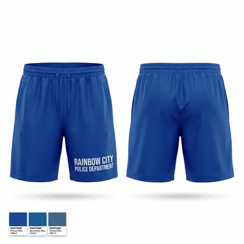 Athletic Shorts With Pockets, Rainbow City Police Department, Police, Teamtime, Team time, sublimation, custom sports apparel, team uniforms, spirit wear, spiritwear, sports uniforms, custom shirts, team store, custom team store, fundraiser sports, apparel fundraiser