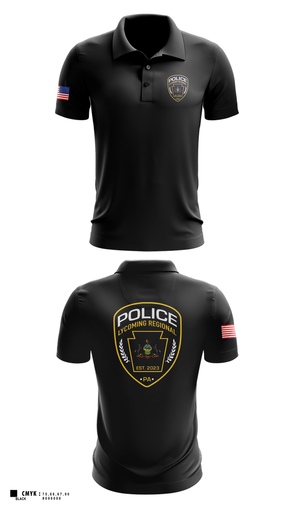 Short Sleeve Performance Polo, Lycoming Regional Police Department, Police, Teamtime, Team time, sublimation, custom sports apparel, team uniforms, spirit wear, spiritwear, sports uniforms, custom shirts, team store, custom team store, fundraiser sports, apparel fundraiser