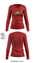 Bluegrass Lightning Belles Women's Long Sleeve V-neck Shirt - 5