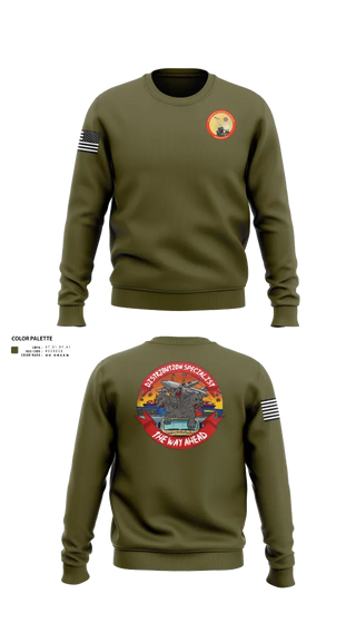 Crew Neck Sweatshirt, Headquarters And Service Battalion Henderson Hall, , Teamtime, Team time, sublimation, custom sports apparel, team uniforms, spirit wear, spiritwear, sports uniforms, custom shirts, team store, custom team store, fundraiser sports, apparel fundraiser