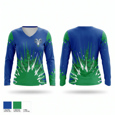 Yard Goats Women's Long Sleeve V-neck Shirt - 1