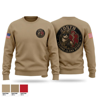 Crew Neck Sweatshirt, DSTB Trauma Llama Medics, Army, Teamtime, Team time, sublimation, custom sports apparel, team uniforms, spirit wear, spiritwear, sports uniforms, custom shirts, team store, custom team store, fundraiser sports, apparel fundraiser
