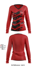 Reading Red Knights Soccer 24627285 Women's Long Sleeve V-neck Shirt - 1
