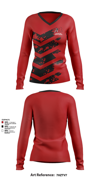 Womens Long Sleeve Vneck Shirt, Reading Red Knights Soccer, Women's Soccer, Teamtime, Team time, sublimation, custom sports apparel, team uniforms, spirit wear, spiritwear, sports uniforms, custom shirts, team store, custom team store, fundraiser sports, apparel fundraiser