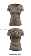 143rd RSG (TF INTEGRATOR) Women's Short Sleeve V-neck Shirt - 11