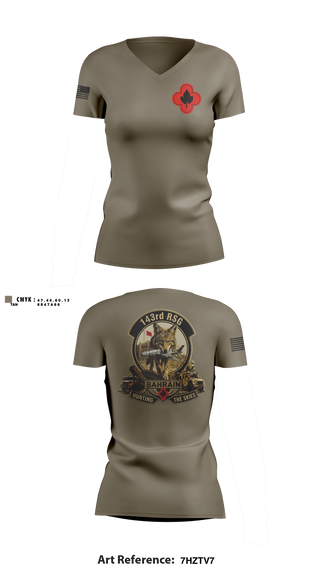 Womens Short Sleeve Vneck Shirt, 143rd RSG (TF INTEGRATOR), Army, Teamtime, Team time, sublimation, custom sports apparel, team uniforms, spirit wear, spiritwear, sports uniforms, custom shirts, team store, custom team store, fundraiser sports, apparel fundraiser