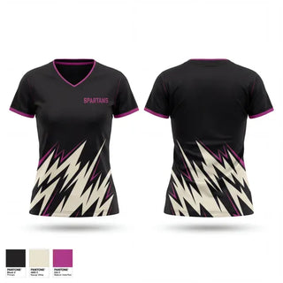 Womens Short Sleeve Vneck Shirt, Spartans, Men's Basketball, Teamtime, Team time, sublimation, custom sports apparel, team uniforms, spirit wear, spiritwear, sports uniforms, custom shirts, team store, custom team store, fundraiser sports, apparel fundraiser