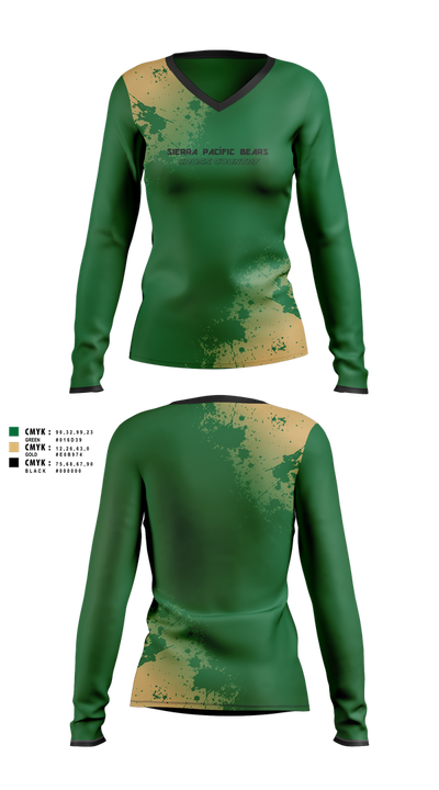 Sierra Pacífic Bears 63783470 Women's Long Sleeve V-neck Shirt - 1
