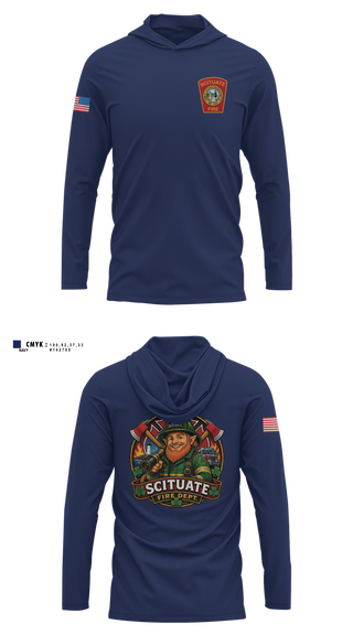 Long Sleeve Hooded Sun Shirt, Scituate Fire Department, Fire Department, Teamtime, Team time, sublimation, custom sports apparel, team uniforms, spirit wear, spiritwear, sports uniforms, custom shirts, team store, custom team store, fundraiser sports, apparel fundraiser