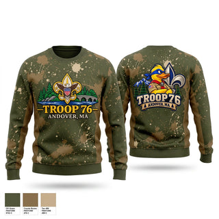 Crew Neck Sweatshirt, Troop 76, , Teamtime, Team time, sublimation, custom sports apparel, team uniforms, spirit wear, spiritwear, sports uniforms, custom shirts, team store, custom team store, fundraiser sports, apparel fundraiser